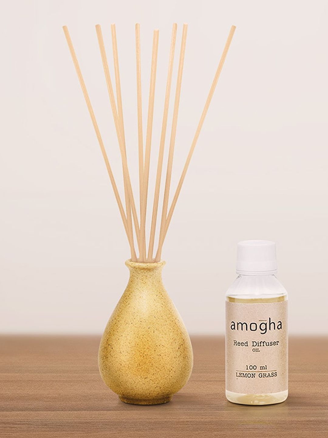 Iris Yellow & Gold-Toned Reed Diffuser Set Price in India
