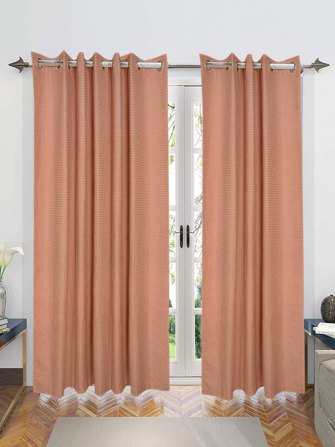 Saral Home Beige Set of 2 Long Door Curtain Price in India