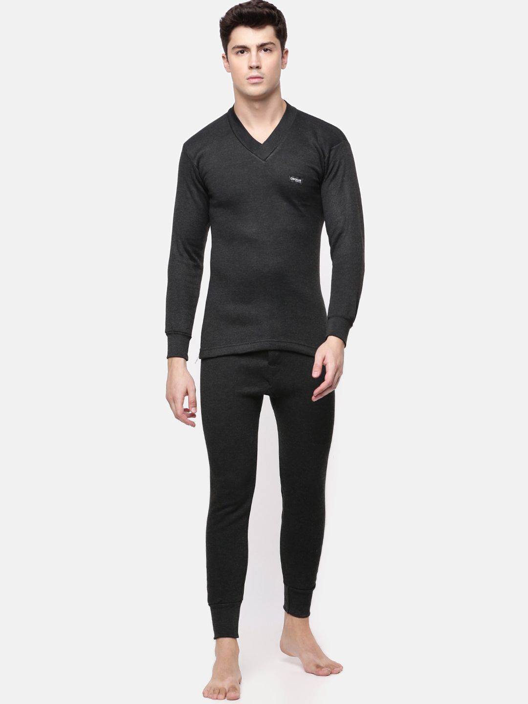 Dollar Men Black Solid Thermal Set