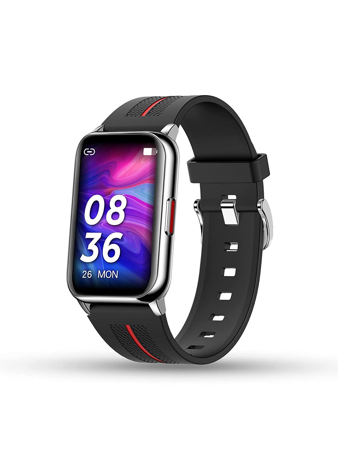 pebble Grey & Black Solid ASPIRE Smart Watch Price in India