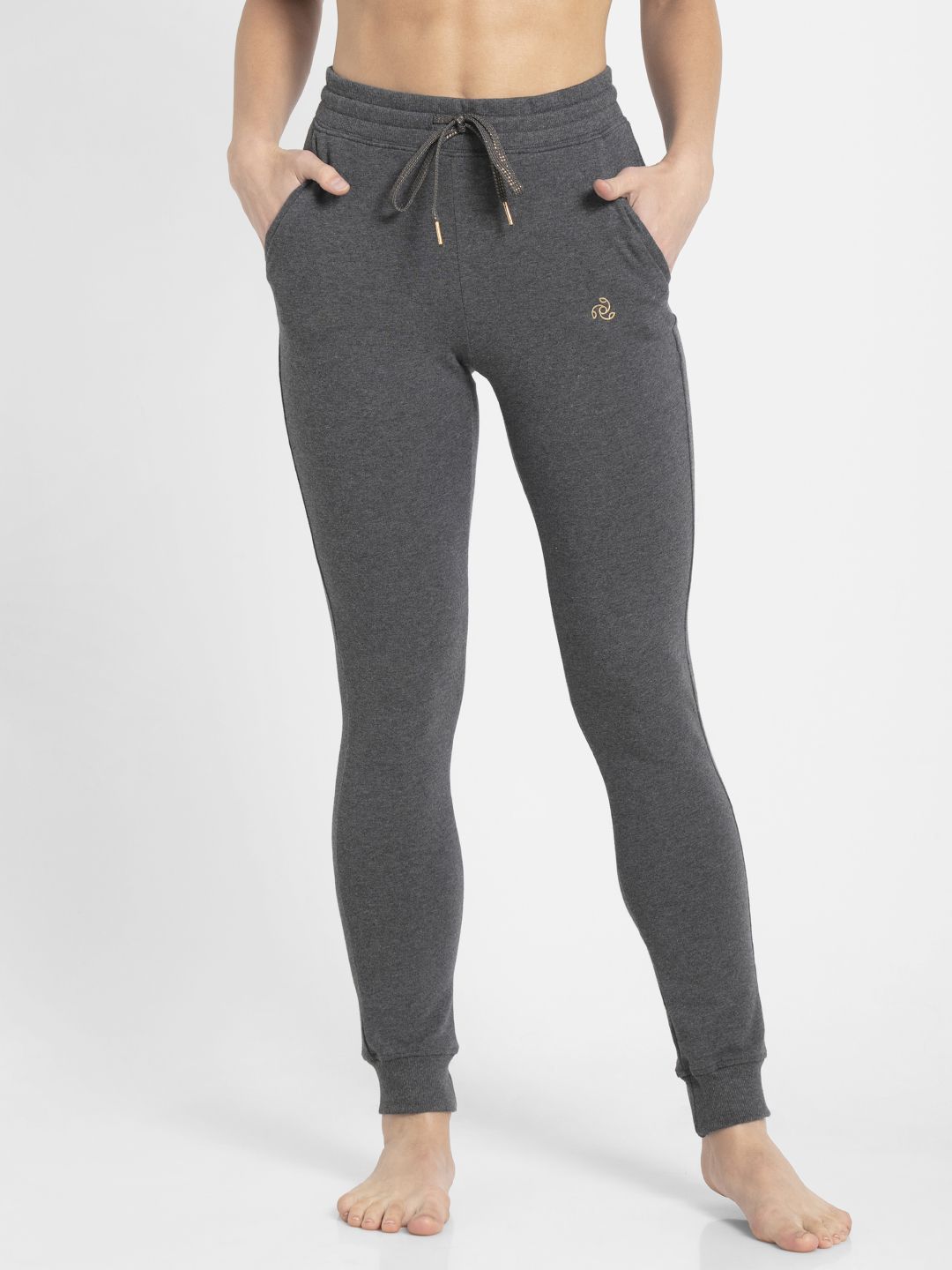 Jockey Women Charcoal Grey Slim Fit Lounge Pants 1323-0103 Price in India