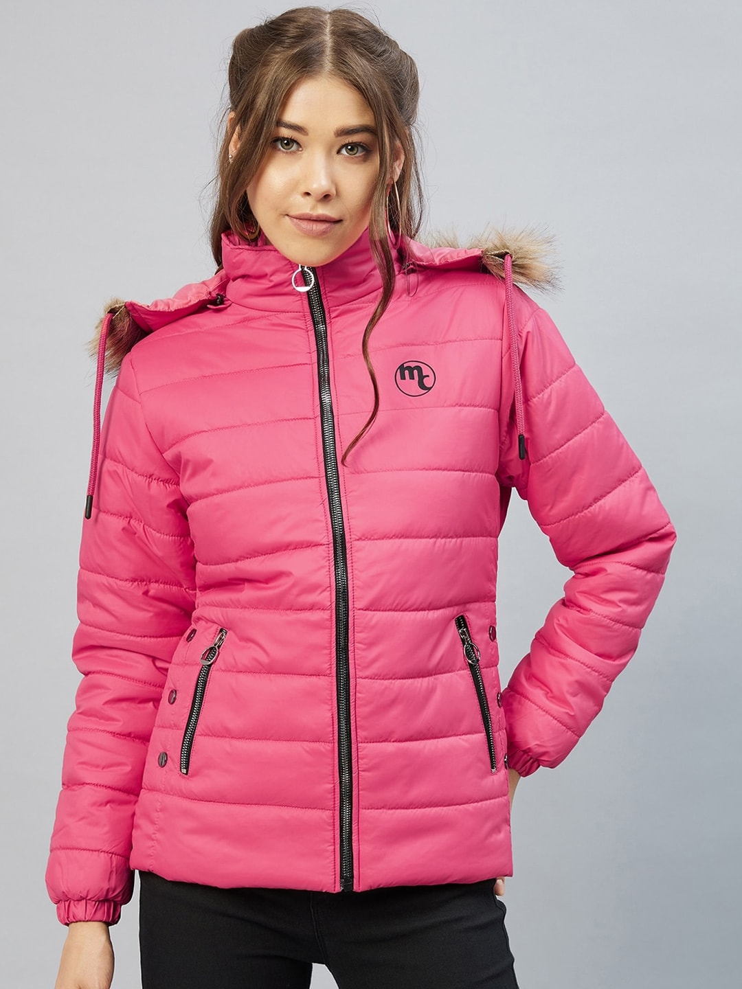 Marie Claire Women Pink Puffer Jacket Price in India