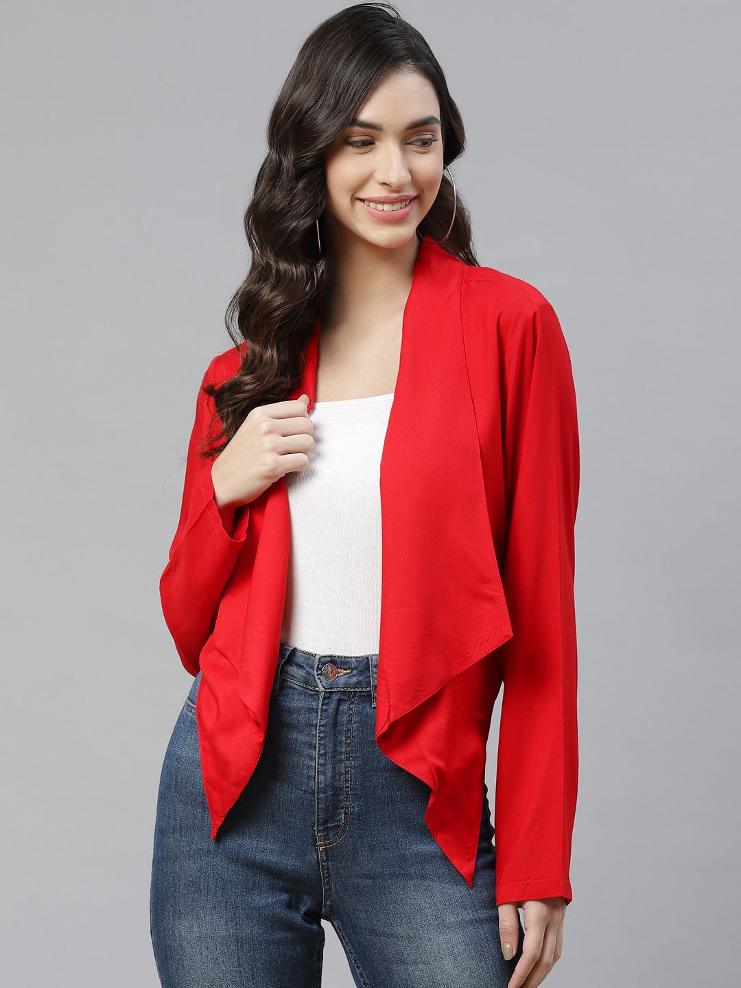 Ayaany Women Red Shrug Price in India