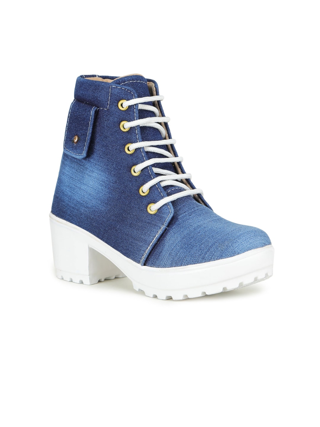 SAPATOS Women Blue Boots Price in India