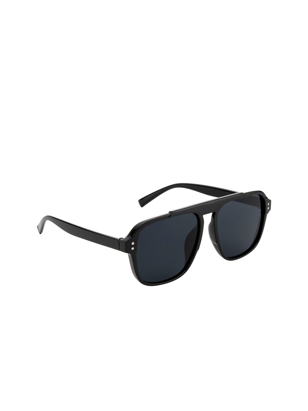 Ted Smith Adult Black Lens & Black Aviator Sunglasses with UV Protected Lens N-XMEN_GRY Price in India