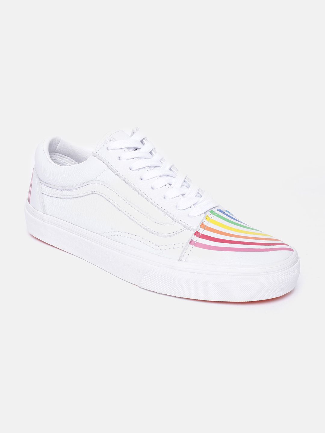 Vans Unisex White Striped Sneakers Price in India