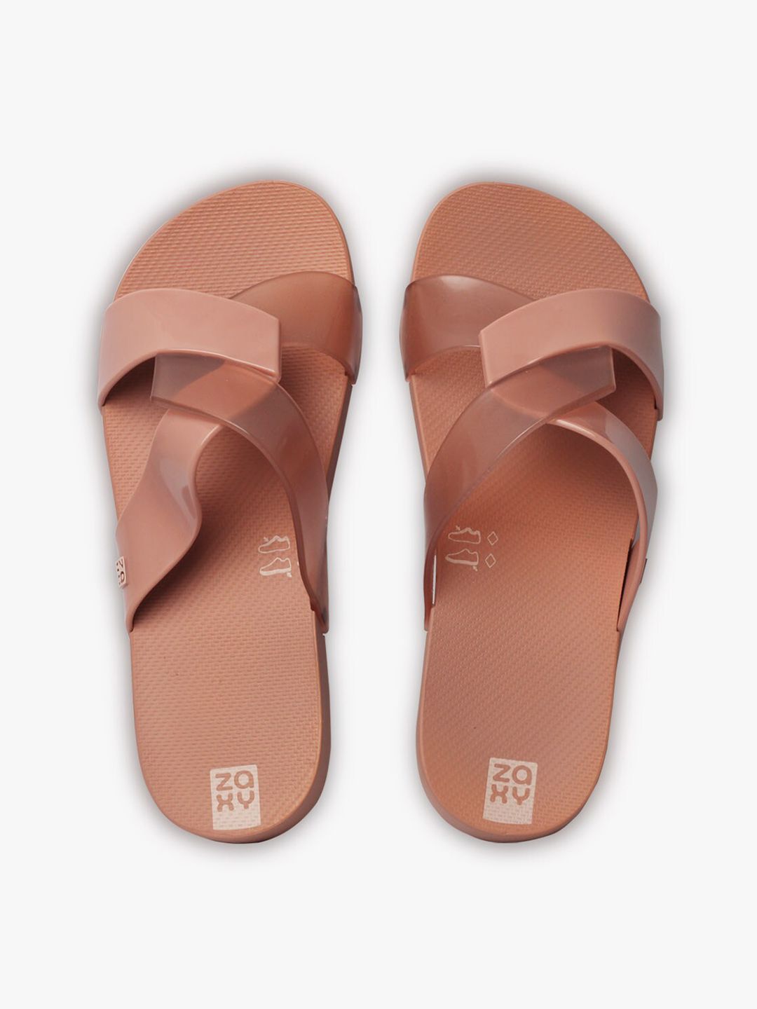 Zaxy Women Nude-Coloured Flip Flops Price in India