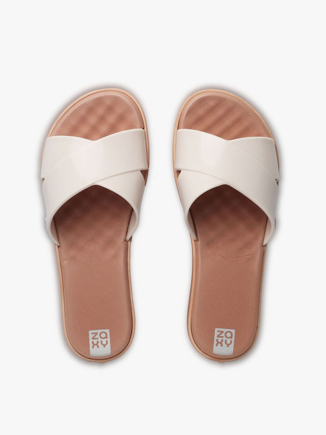 Zaxy Women White & Beige Slip-On Price in India