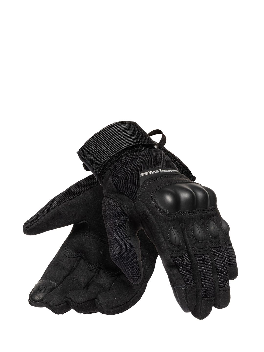 Royal Enfield Women Black Solid Leather Riding Gloves Price in India