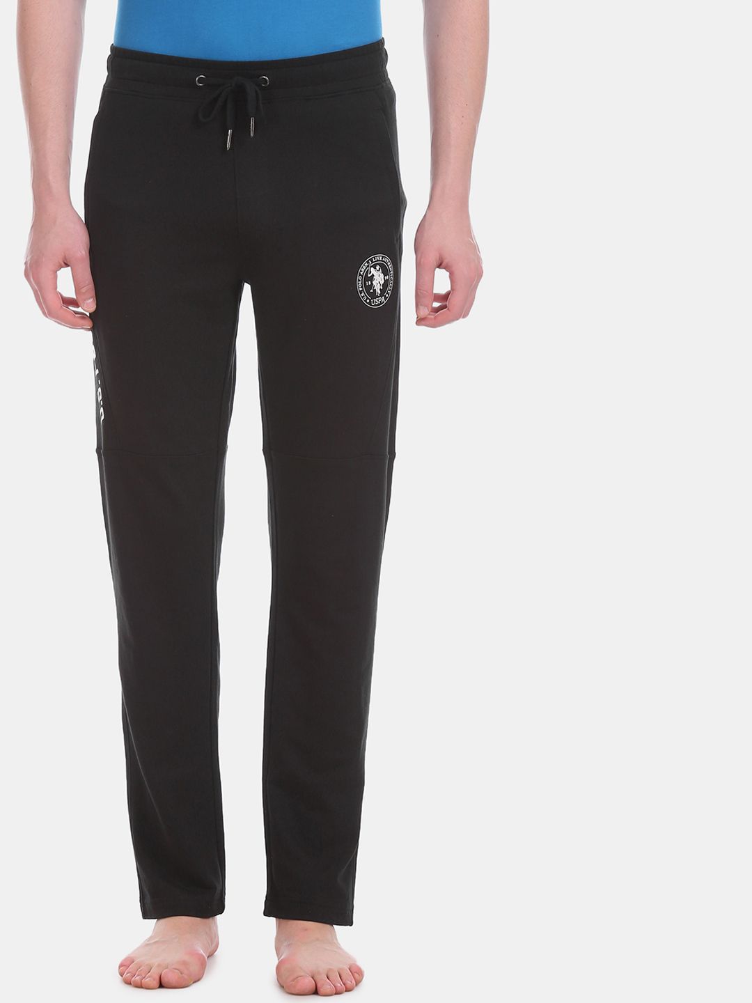 U.S. Polo Assn. Men Black Printed Lounge Pants