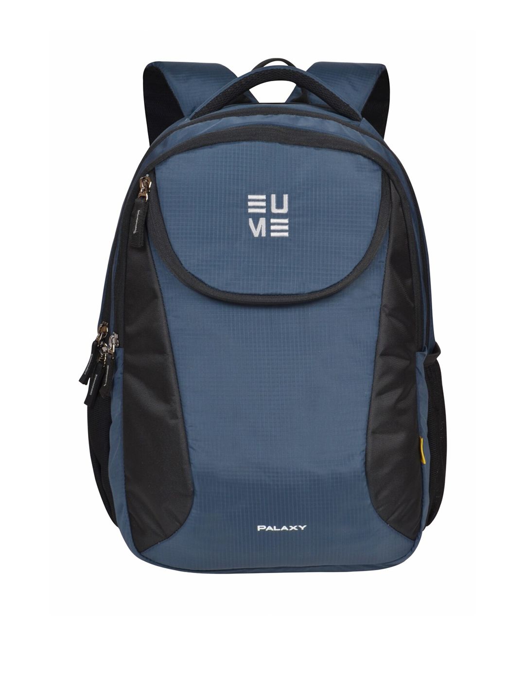 EUME Unisex Blue & Black Colourblocked Backpack Price in India