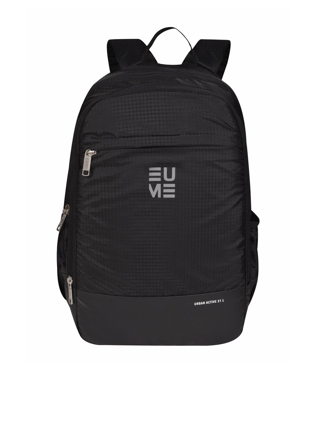 EUME Unisex Black & Grey Brand Logo Backpack Price in India