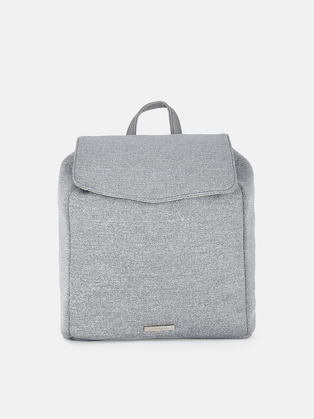 Forever Glam by Pantaloons Women Grey & Steel Backpack Price in India