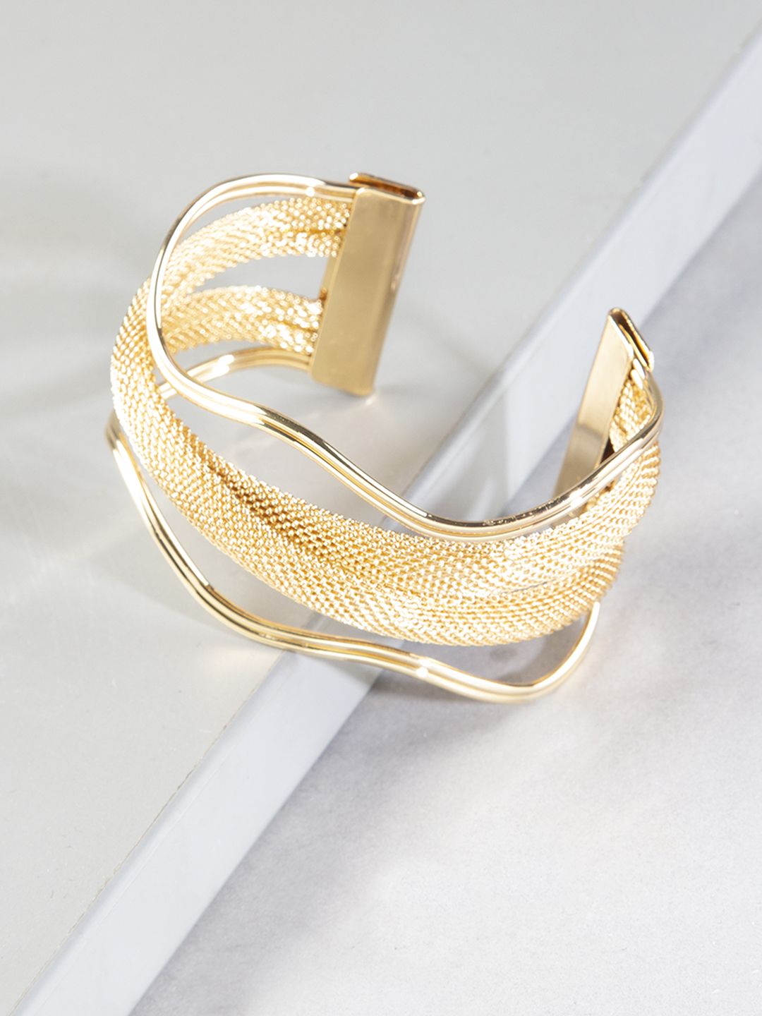 Kazo Women Gold-Plated Cuff Bracelet Price in India