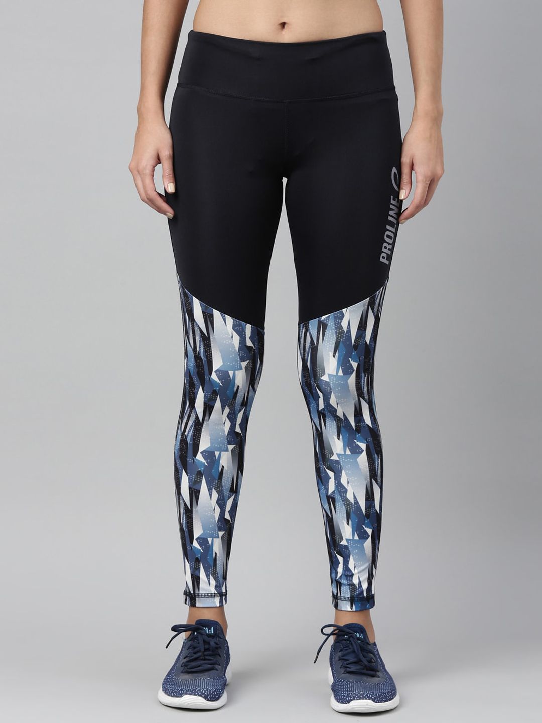 Proline Women Printed Skinny Fit  Mid Waist Tights Price in India