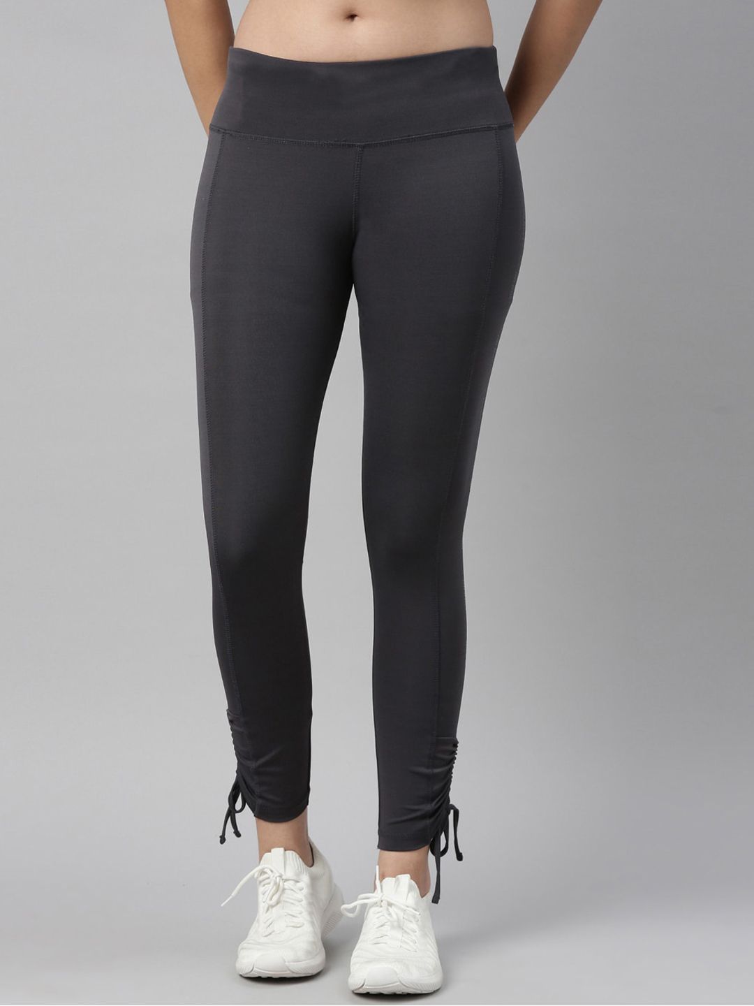 Proline Women Charcoal Grey Solid Tights Price in India