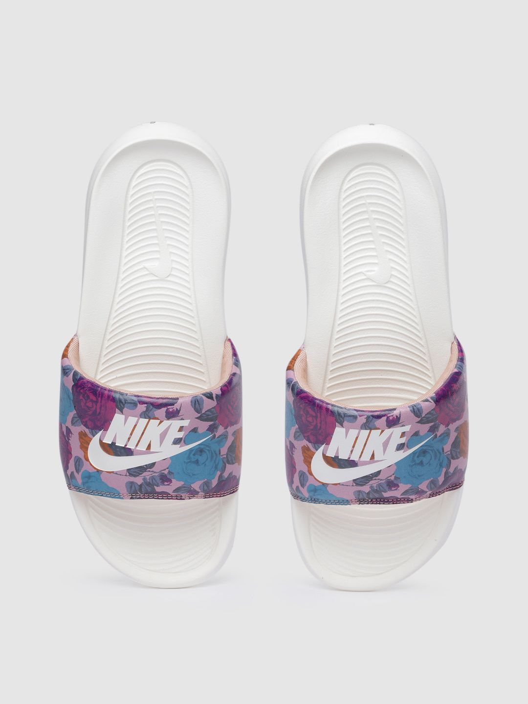 Nike Women Multicoloured Victori One Printed Sliders Price in India