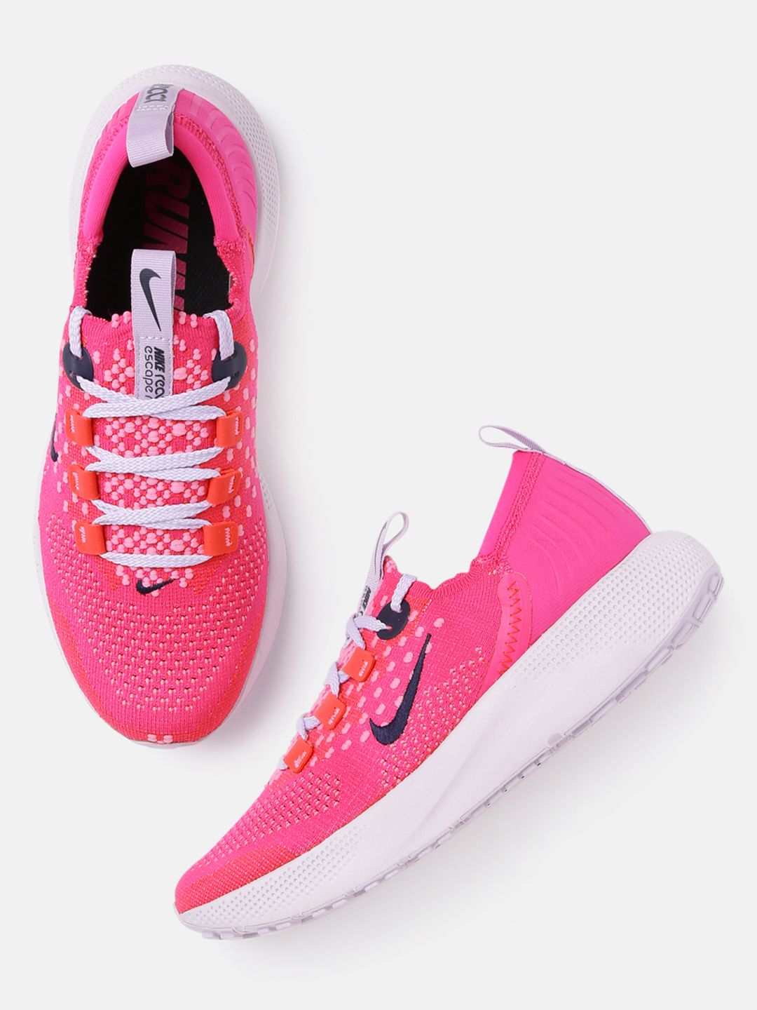 Nike Women Pink Escape Run Flyknit Road Running Shoes Price in India