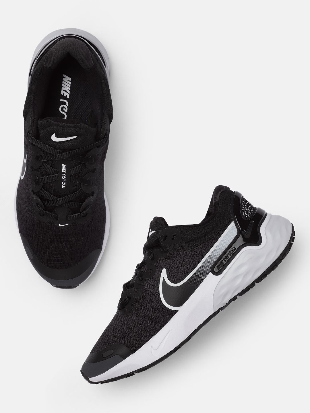 Nike Women Black Textile RENEW RUN 3 Running Shoes Price in India