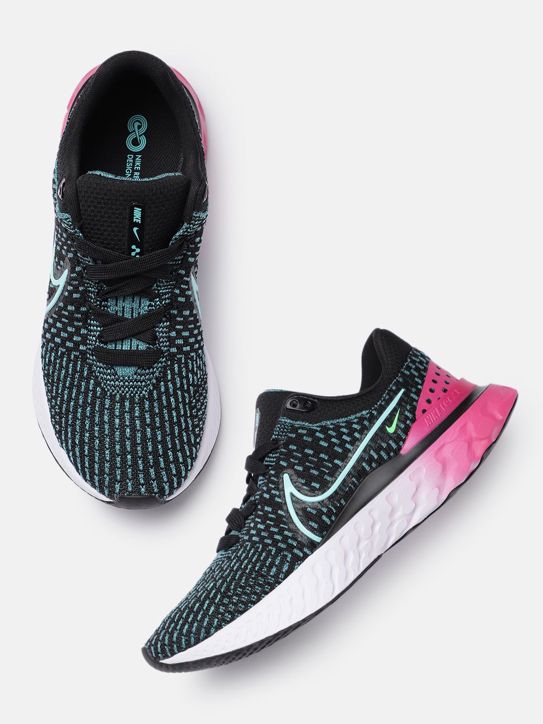 Nike Women Black  REACT INFINITY RUN FK 3 Running Shoes Price in India