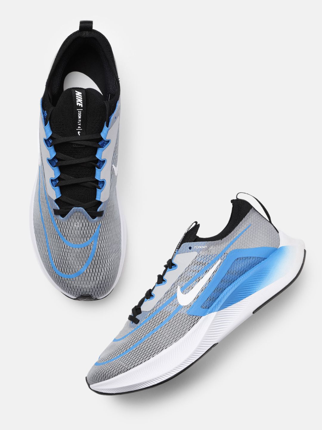 Buy Nike Men Grey ZOOM FLY 4 Running Shoes - Sports Shoes for Men