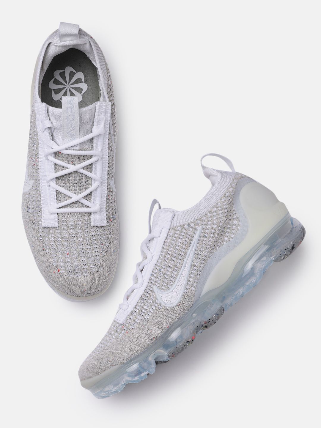 Nike Women Grey & Off-White Air Vapormax 2021 Sneakers Price in India