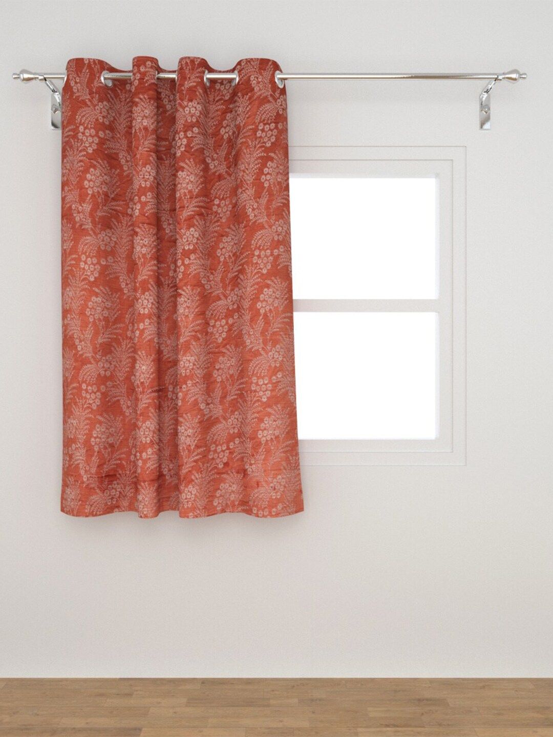 Home Centre Red & White Floral Regular Window Curtain Price in India