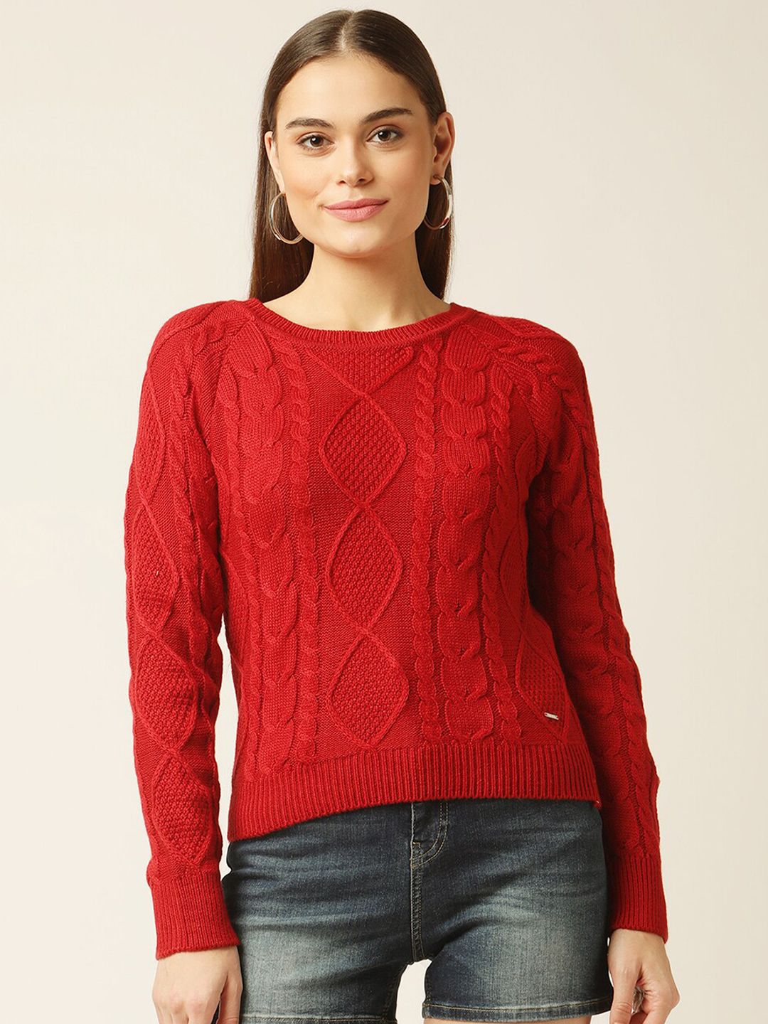 ELLE Women Red Pullover Price in India