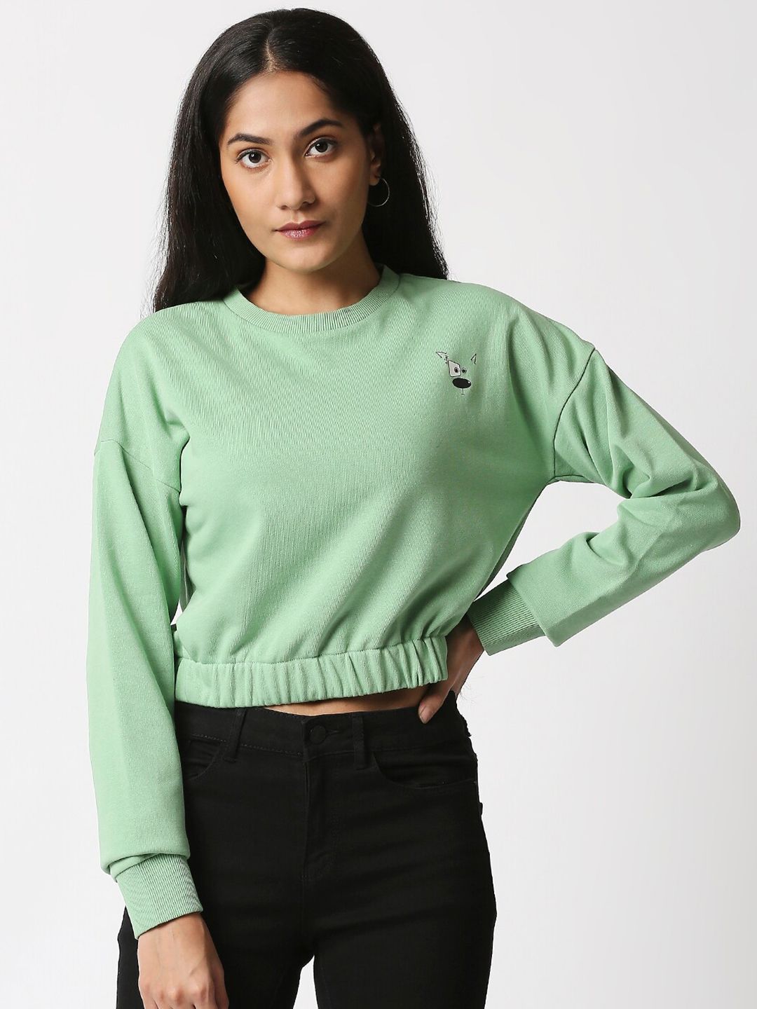 20Dresses Women Green Sweatshirt Price in India