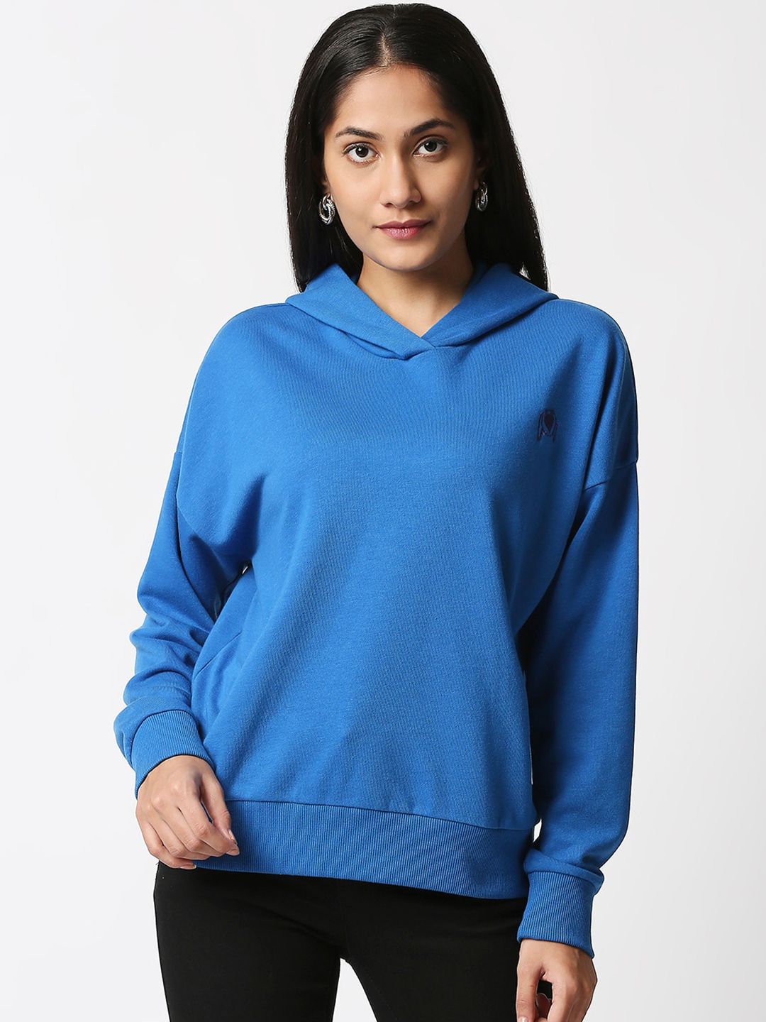 20Dresses Women Blue Hooded Sweatshirt Price in India