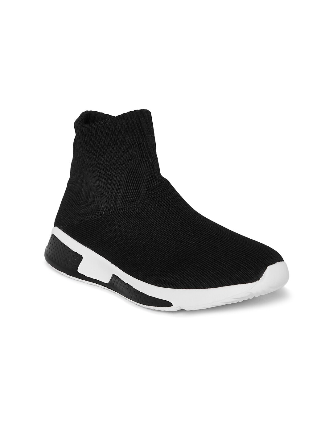 Forever Glam by Pantaloons Women Black Textile High-Top Running Non-Marking Shoes Price in India