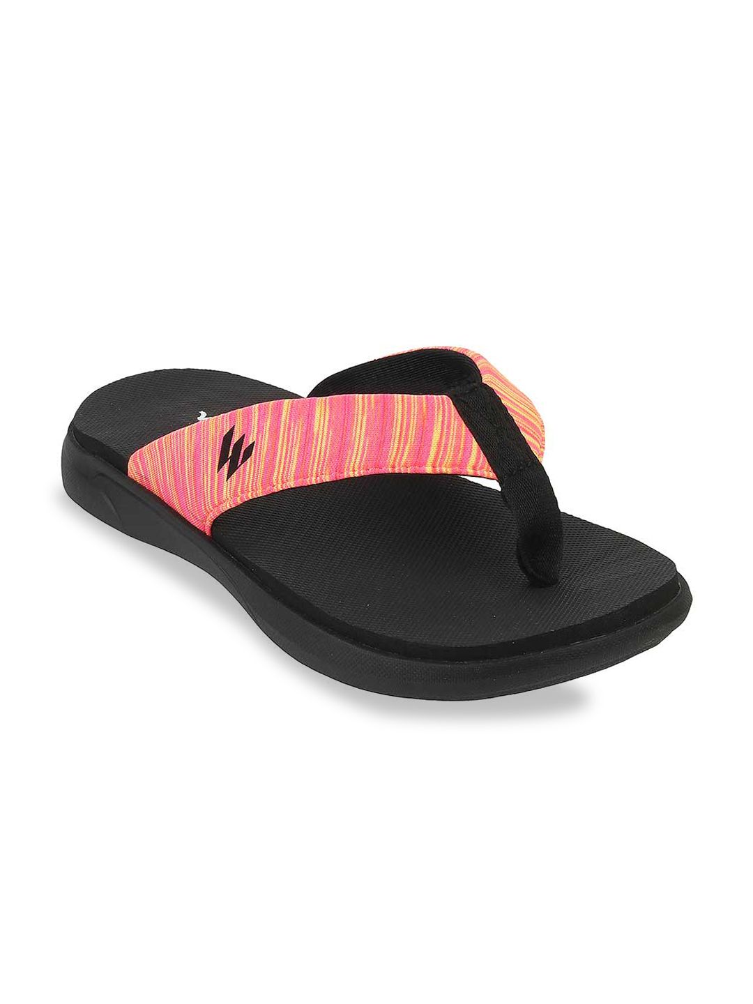 Vento Unisex Pink & Black Printed Rubber Thong Flip-Flops Price in India