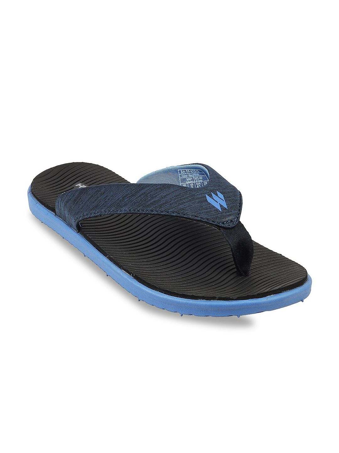 Vento Unisex Navy Blue & Black Rubber Thong Flip-Flops Price in India