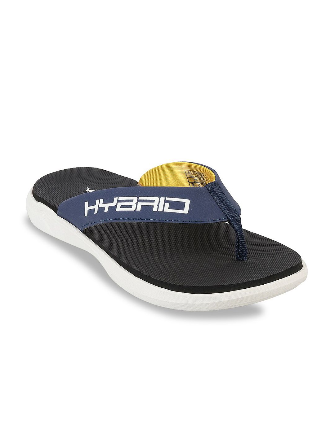 Vento Unisex Yellow & Blue Rubber Thong Flip-Flops Price in India