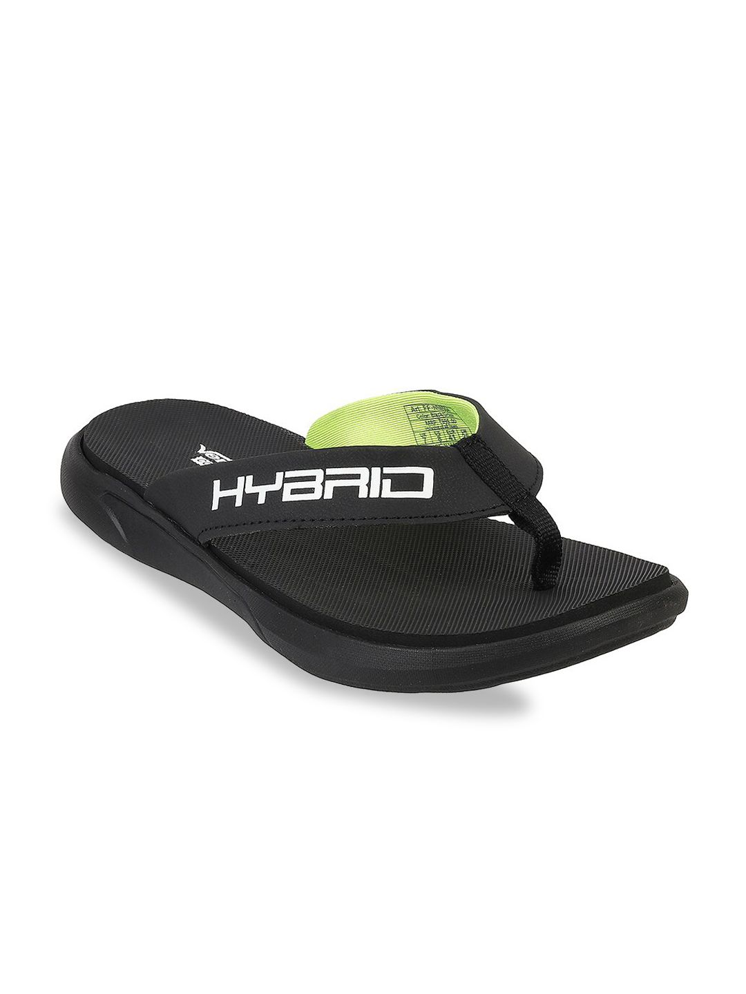 Vento Unisex Black & Green Printed Rubber Thong Flip-Flops Price in India