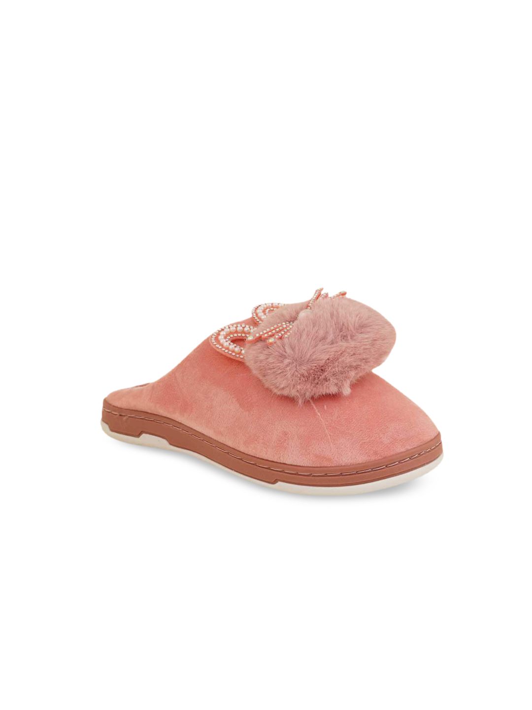 Walkfree Women Peach-Coloured Room Slippers Price in India