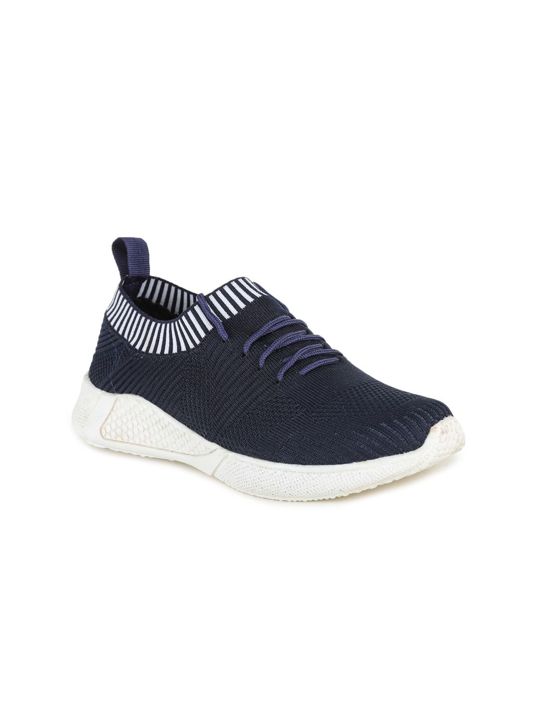 Walkfree Women Navy Blue Woven Design Sneakers Price in India