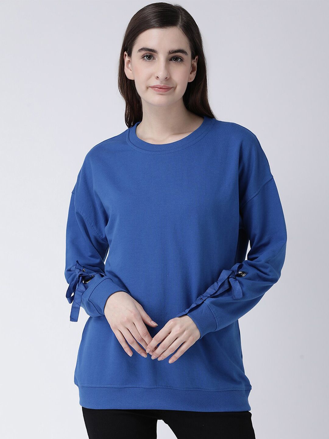 Club York Women Blue Sweatshirt Price in India