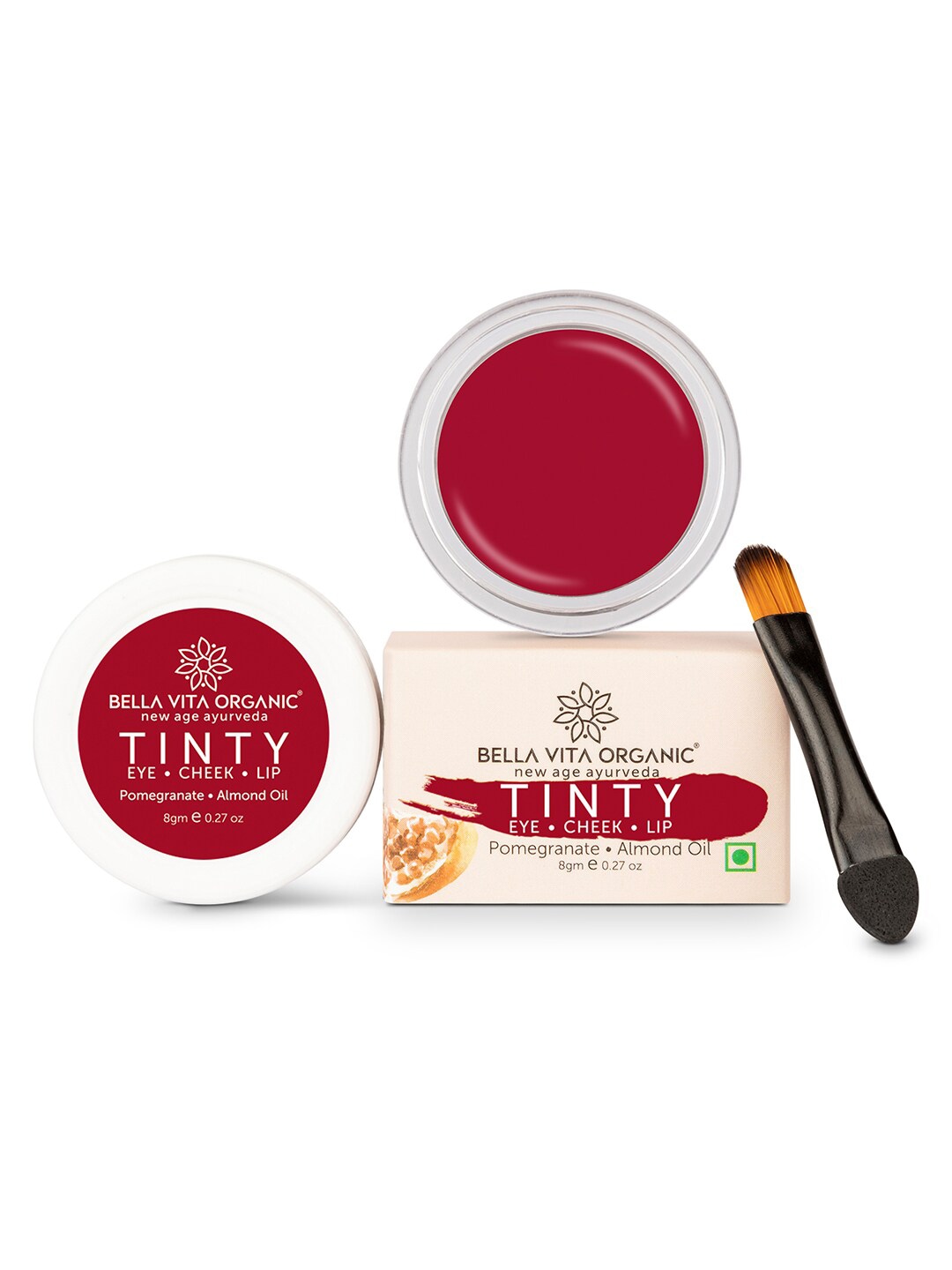 Bella Vita Organic Red Pomegranate 3 in 1 Tinty for Lips, Cheeks & Eyelids 8 g Price in India