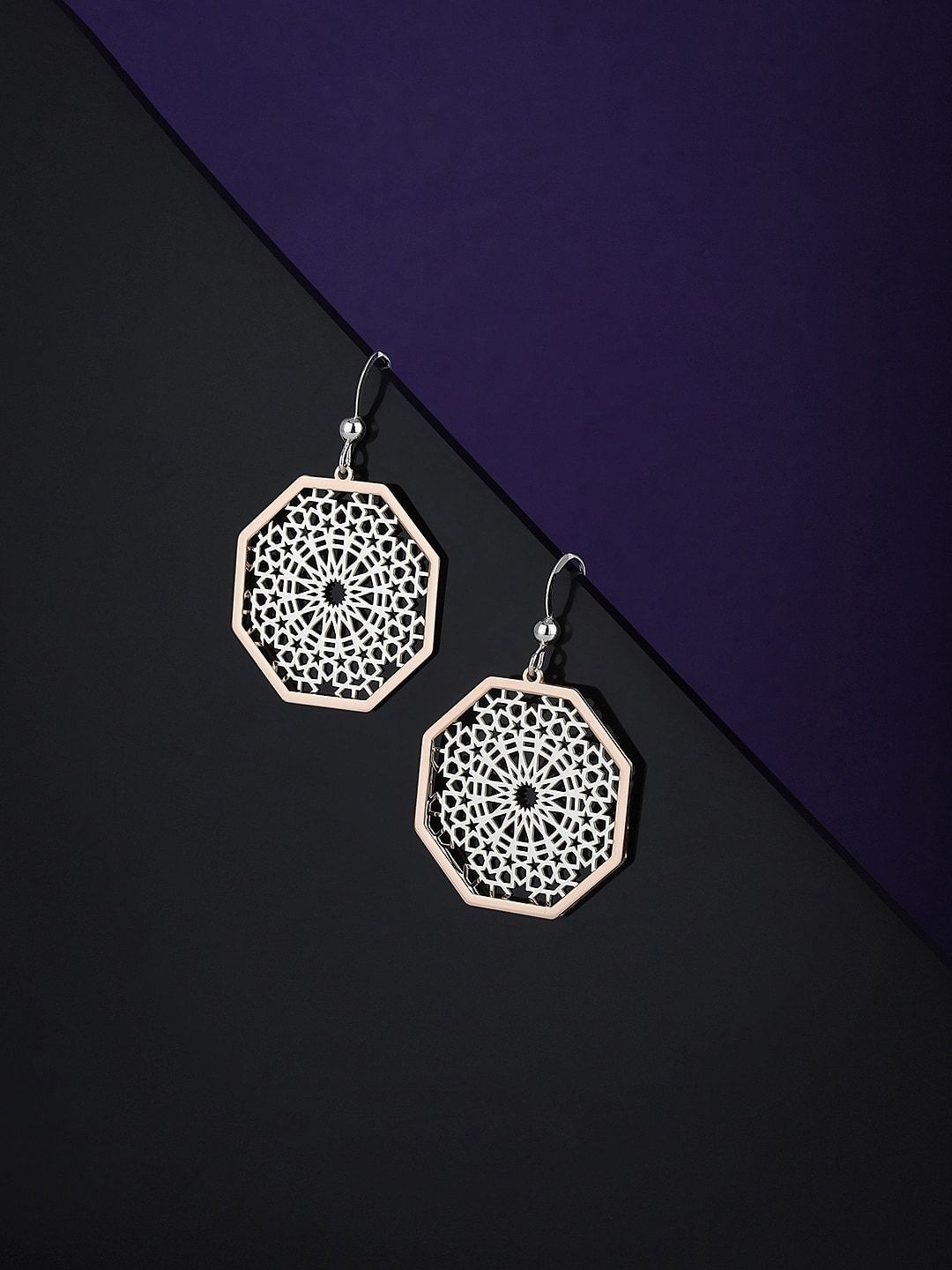 VANBELLE 925 Sterling Silver Geometric Drop Earrings Price in India