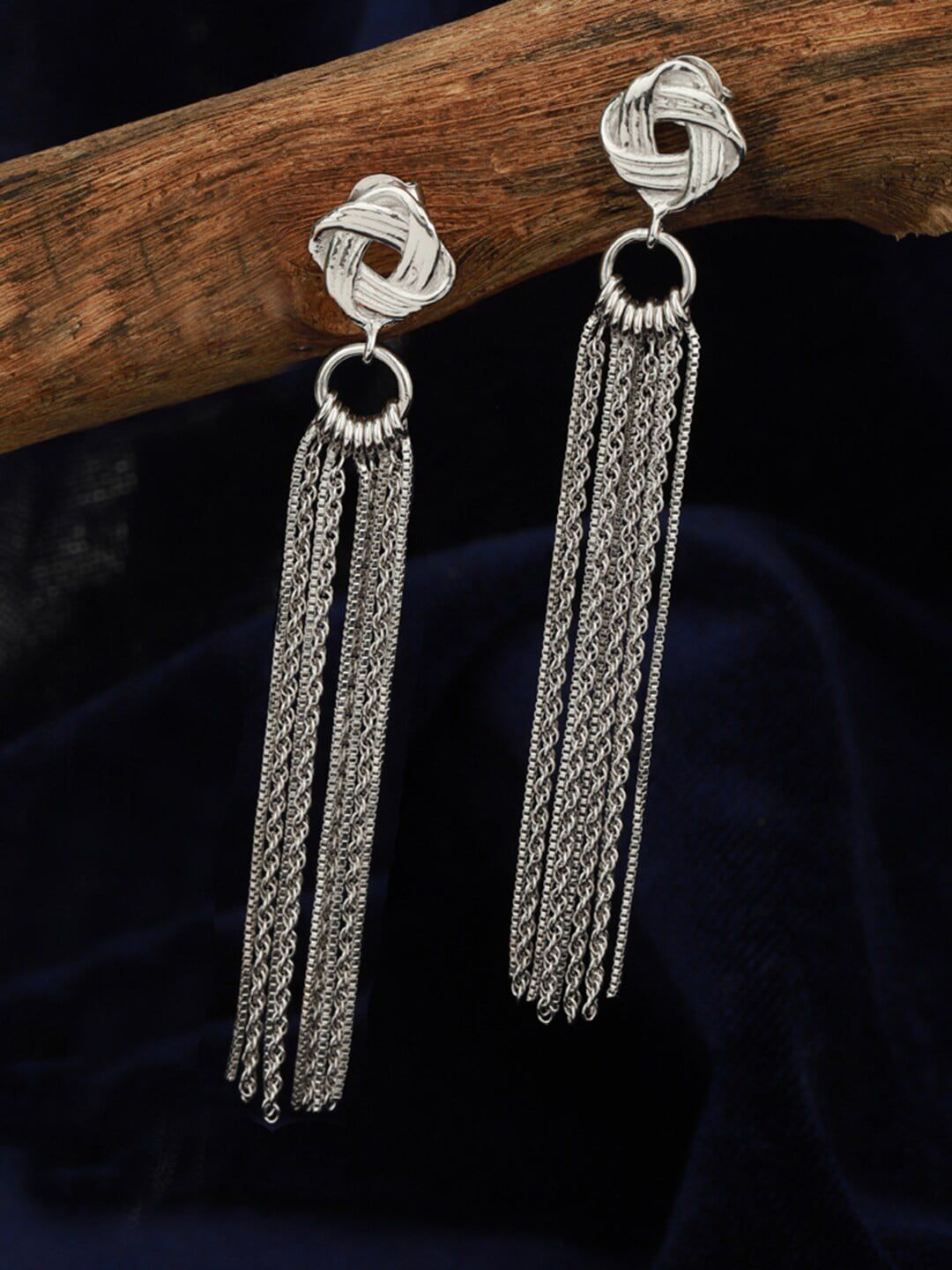 VANBELLE 925 Sterling Silver Contemporary Drop Earrings Price in India