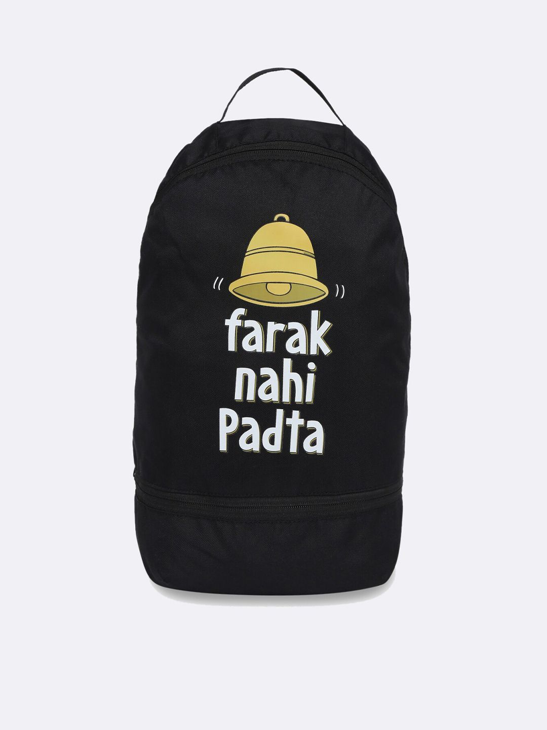 Bewakoof Unisex Black Typography Printed Backpack Price in India