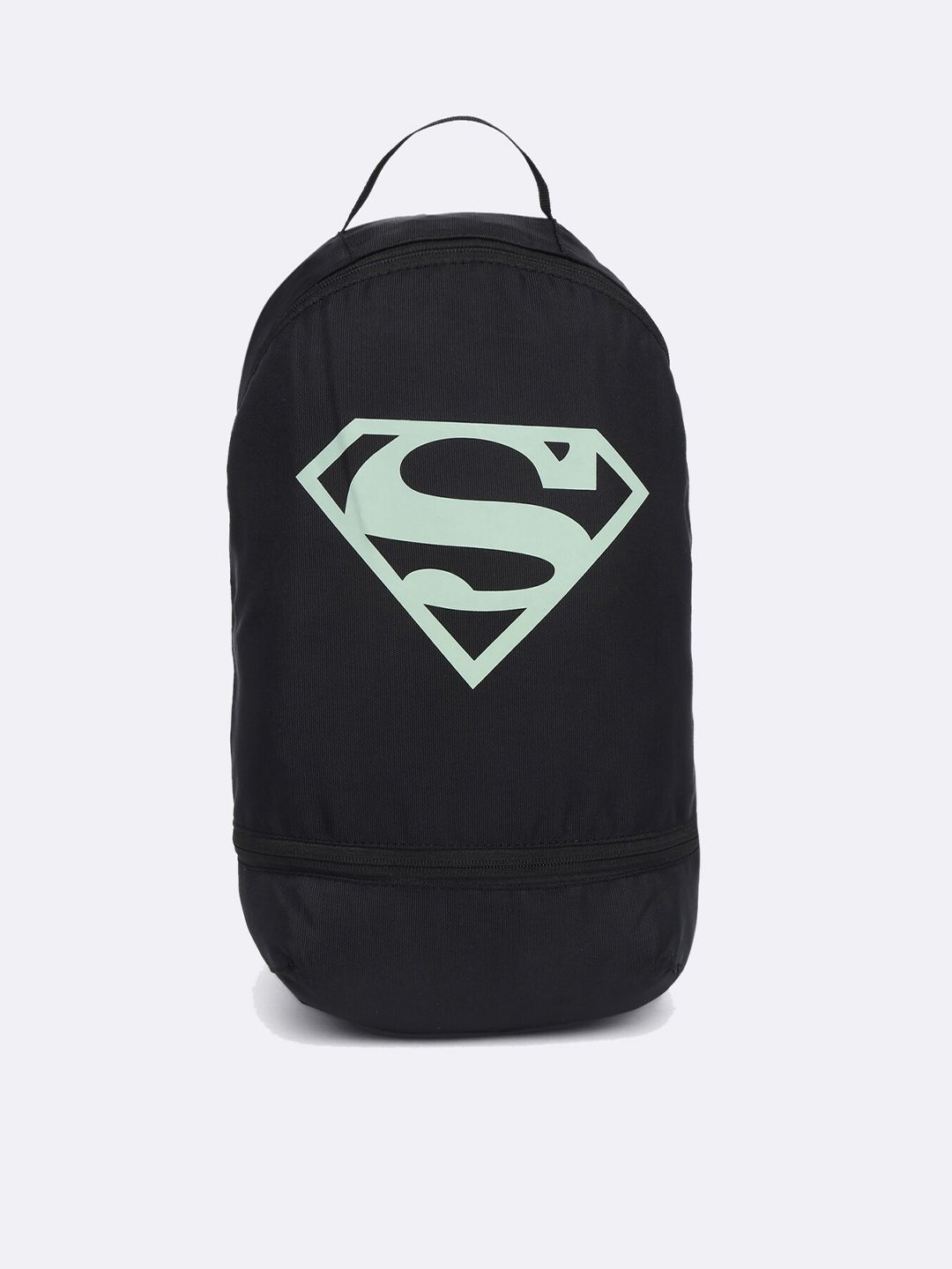 Bewakoof Unisex Black & Green Superman Neon Printed Backpack Price in India