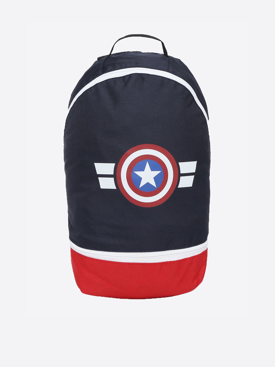 Bewakoof Unisex Blue & Red Captain America Printed Backpack Price in India