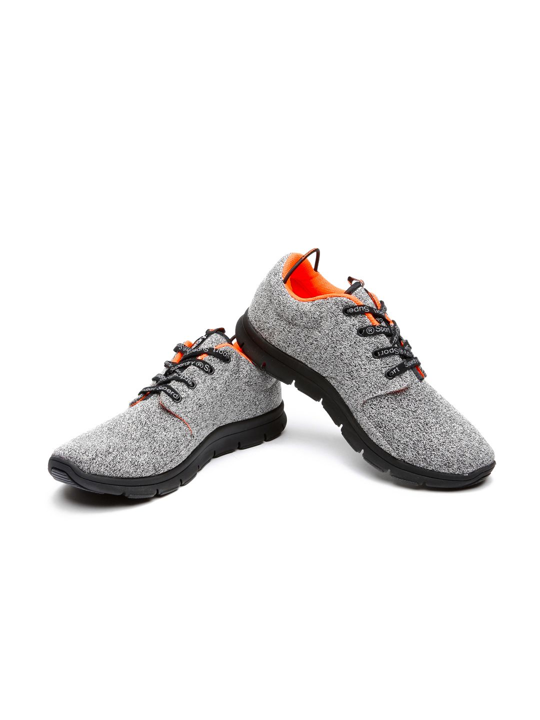 Buy Superdry Men Charcoal Grey Solid Regular Running Shoes
