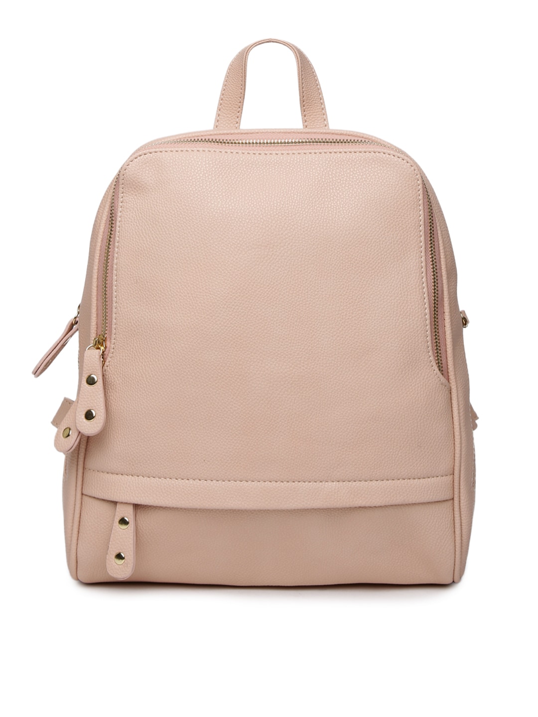 DressBerry Women Dusty Pink Textured Backpack Price in India