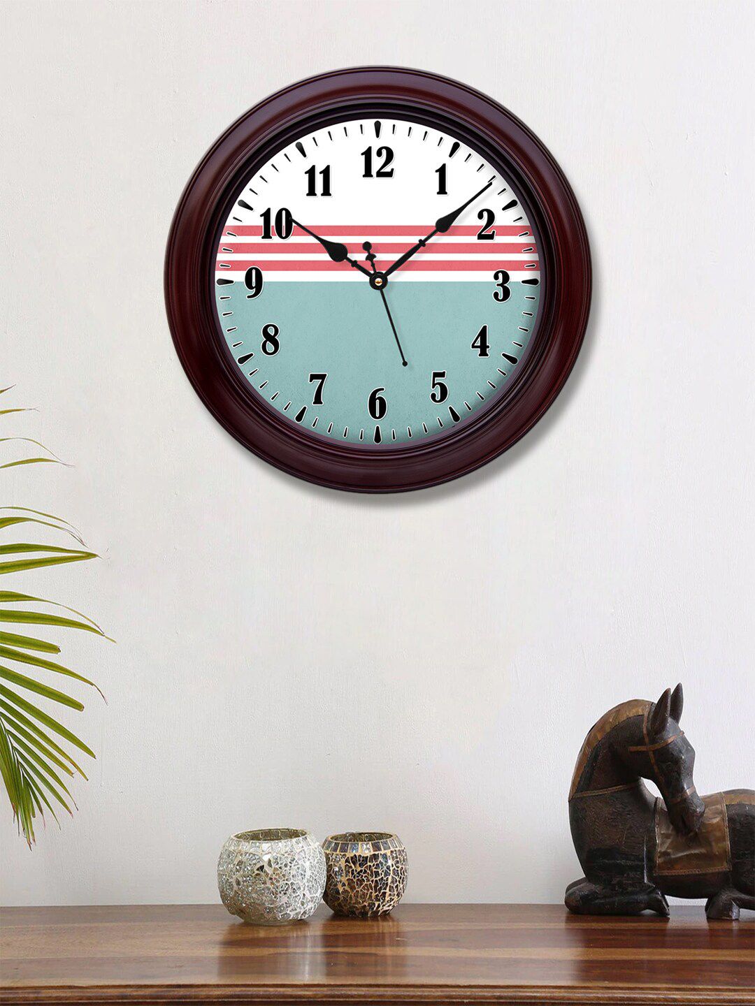 999Store Blue Printed Round Wall Clock Price in India