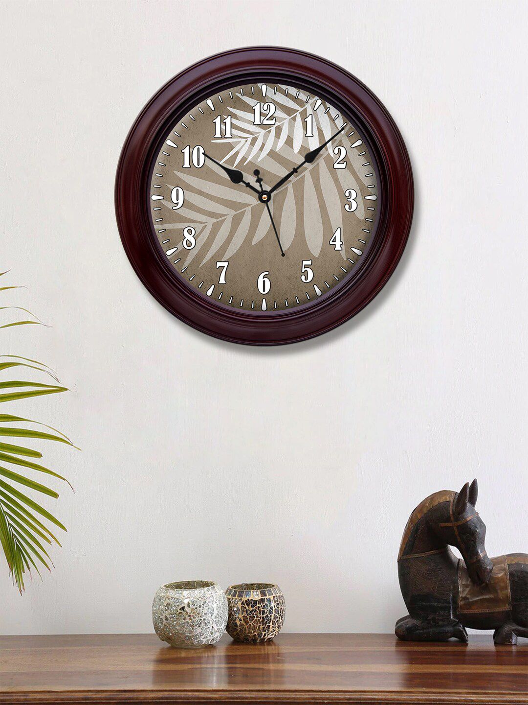 999Store Grey & White Printed Contemporary Wall Clock Price in India