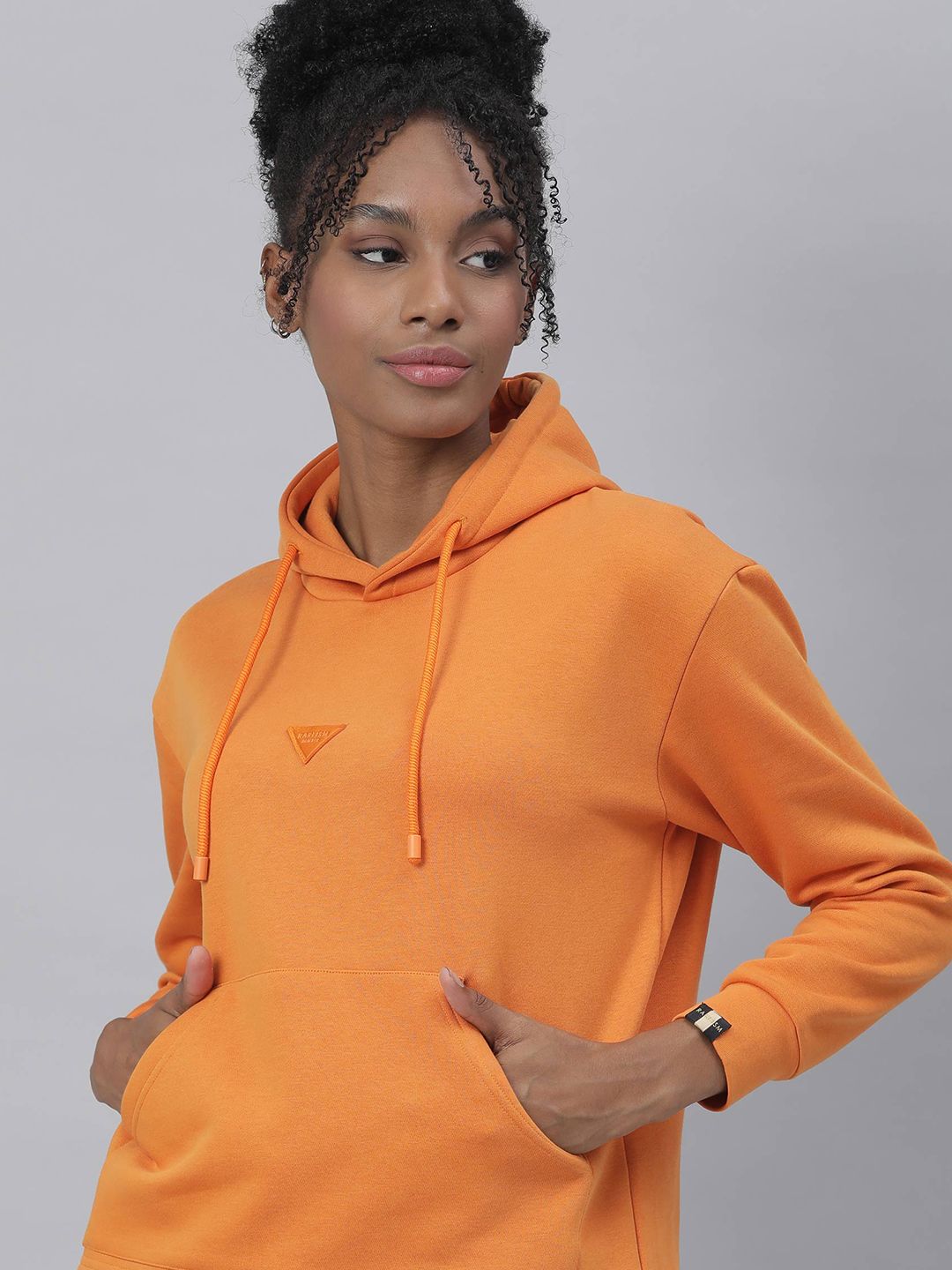 RAREISM Women Orange Sweatshirt Price in India