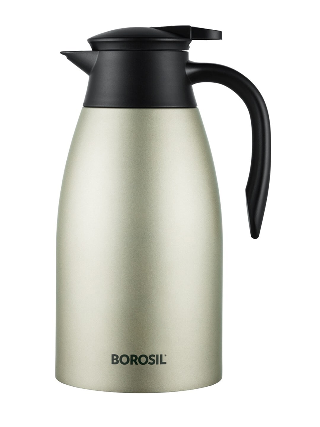 BOROSIL Silver-Toned & Black Solid Stainless Steel Matte Kettle Set of Cups and Mugs Price in India